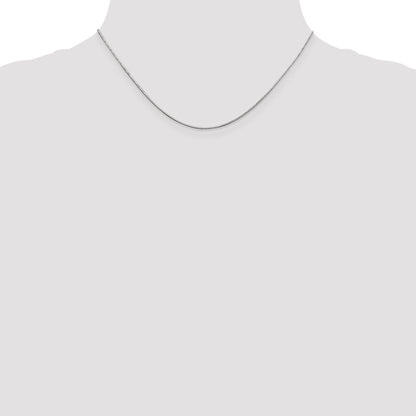 16 Inch 14K White Gold .8mm D/C Octagonal Snake Chain