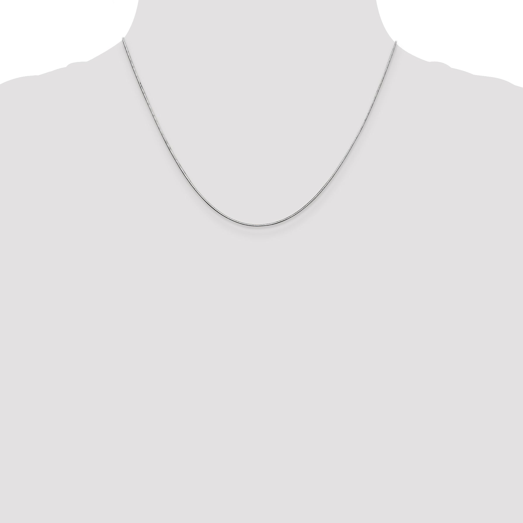 18 Inch 14K White Gold .8mm D/C Octagonal Snake Chain