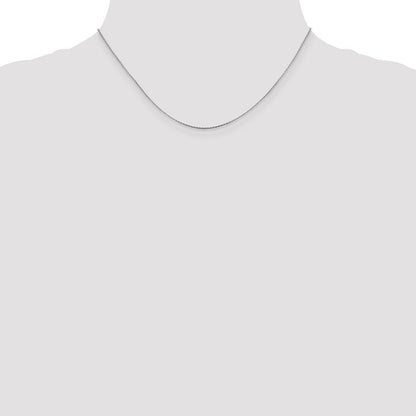 16 Inch 14K White Gold .6mm Boston Link Chain Necklace