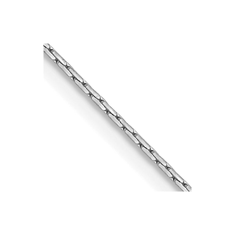 20 Inch 14K White Gold .6mm Boston Link Chain Necklace