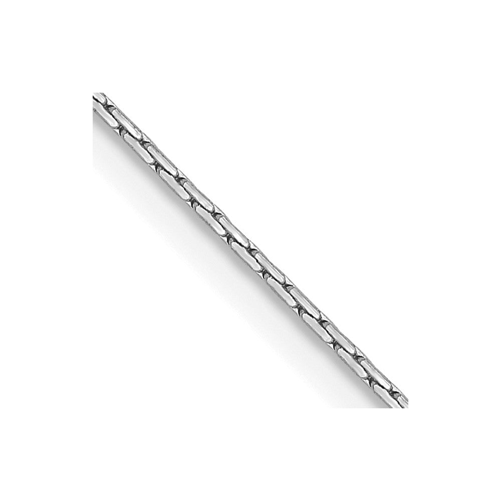 16 Inch 14K White Gold .6mm Boston Link Chain Necklace