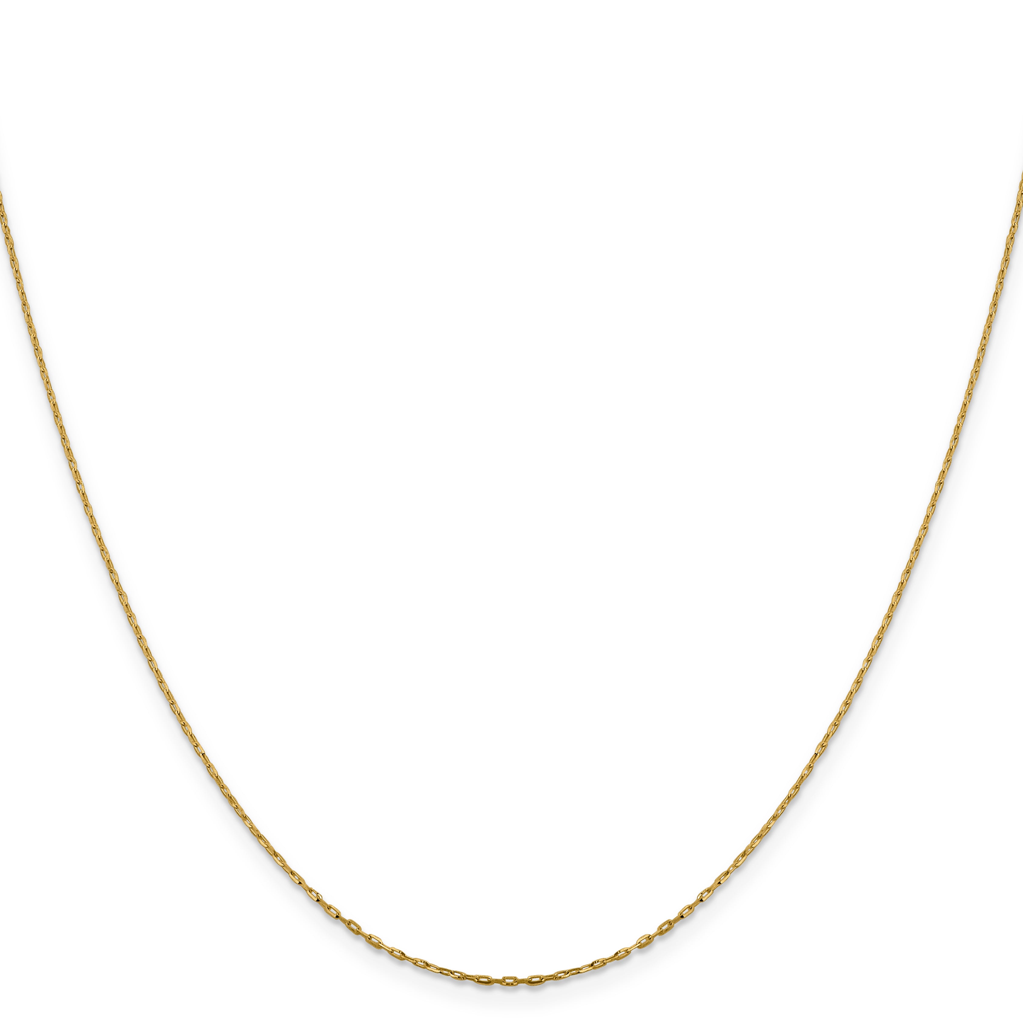 20 Inch 14K 1mm D/C Open Long Link Cable Chain