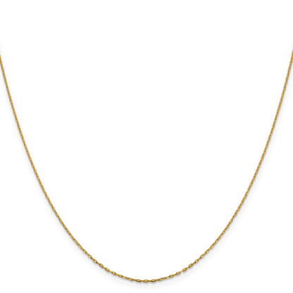 20 Inch 14K 1mm D/C Open Long Link Cable Chain