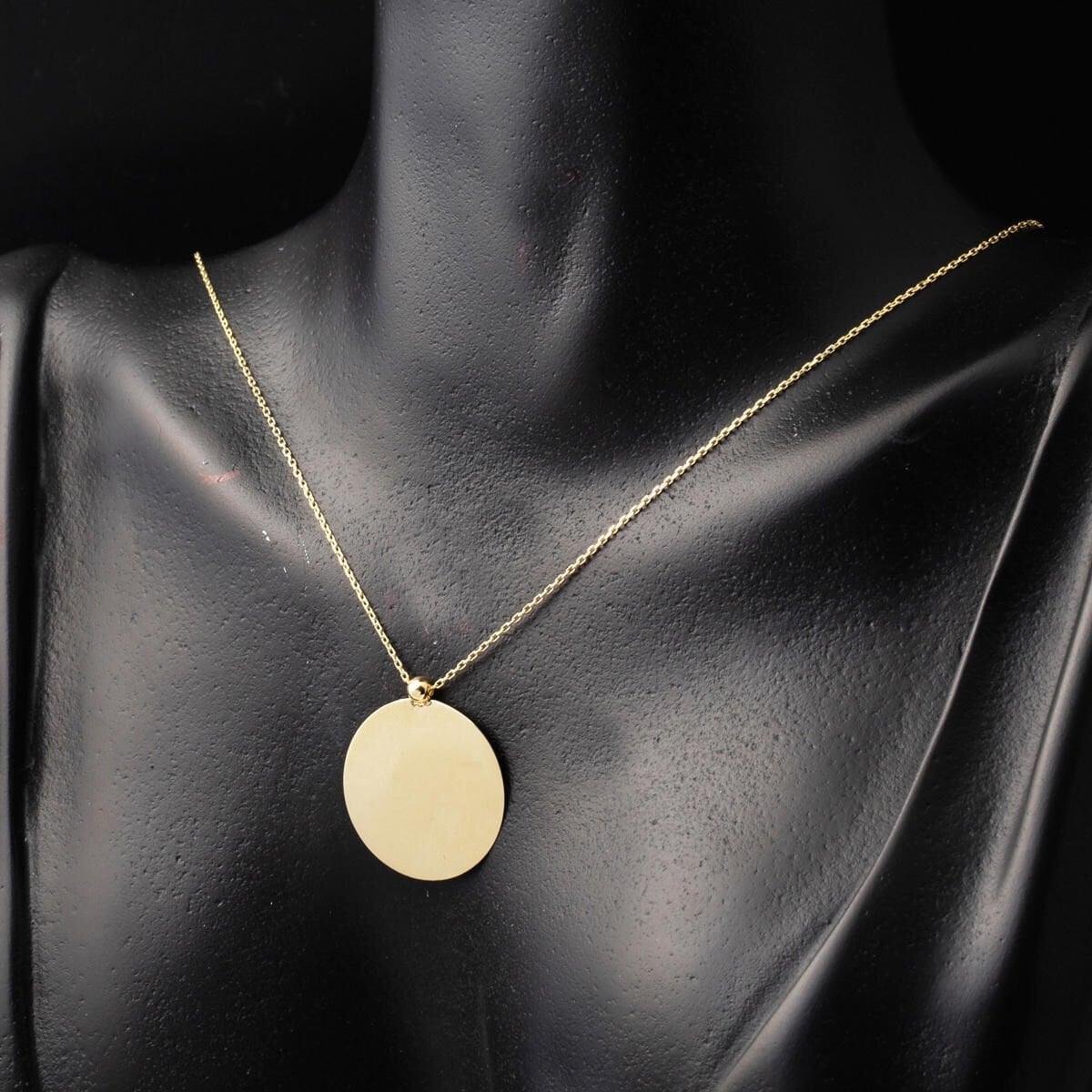 14K Yellow Gold Personalized Custom Text Necklace