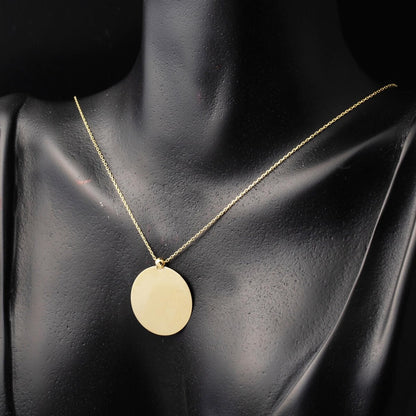 14K Yellow Gold Personalized Custom Text Necklace
