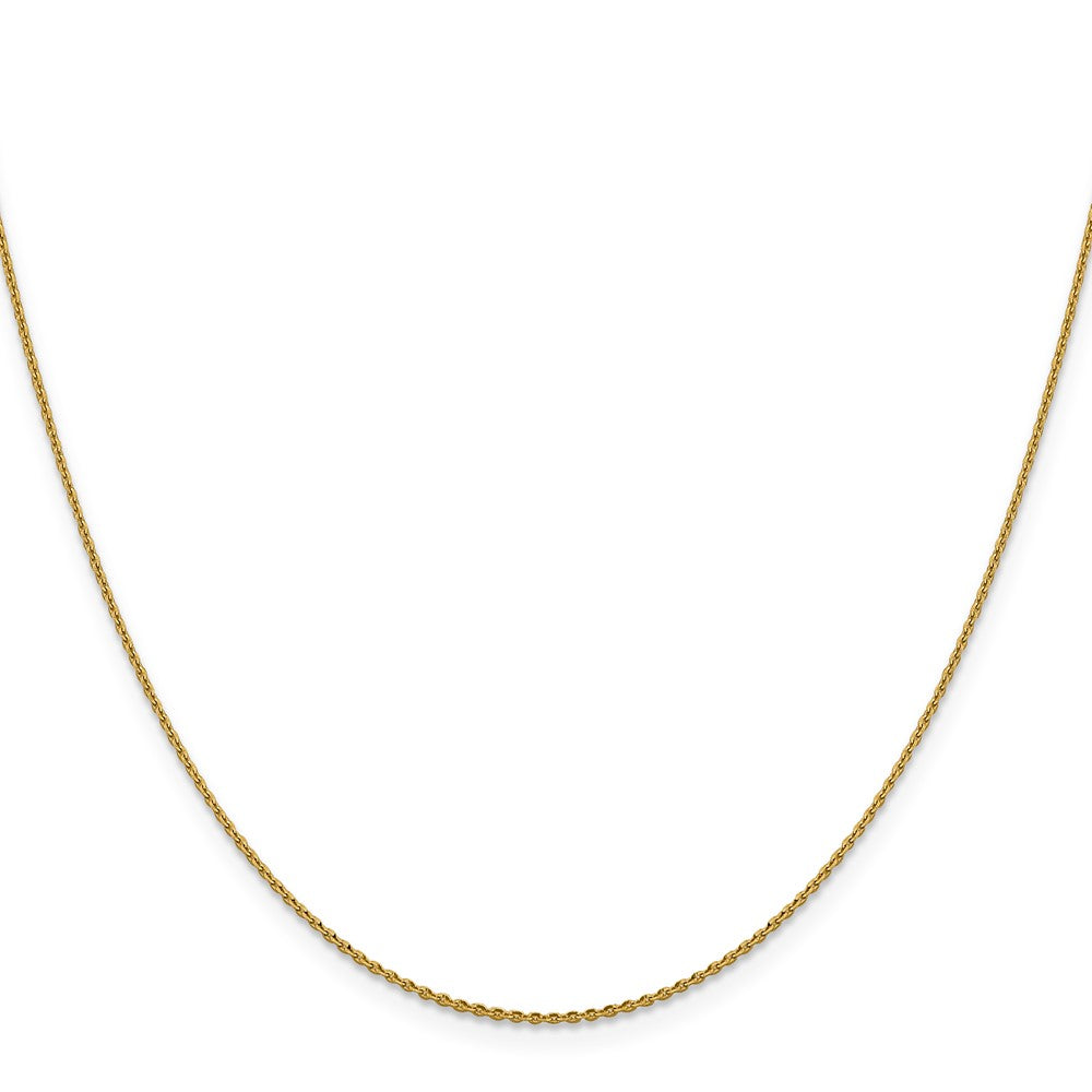 20 Inch 14K 1.15mm D/C Oval Link Chain Necklace