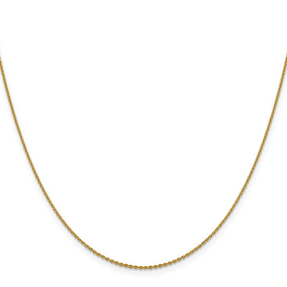 18 Inch 14K 1.15mm D/C Oval Link Chain Necklace