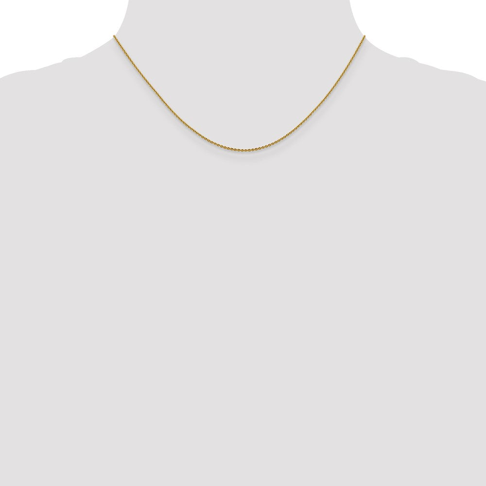16 Inch 14K 1.15mm D/C Oval Link Chain Necklace