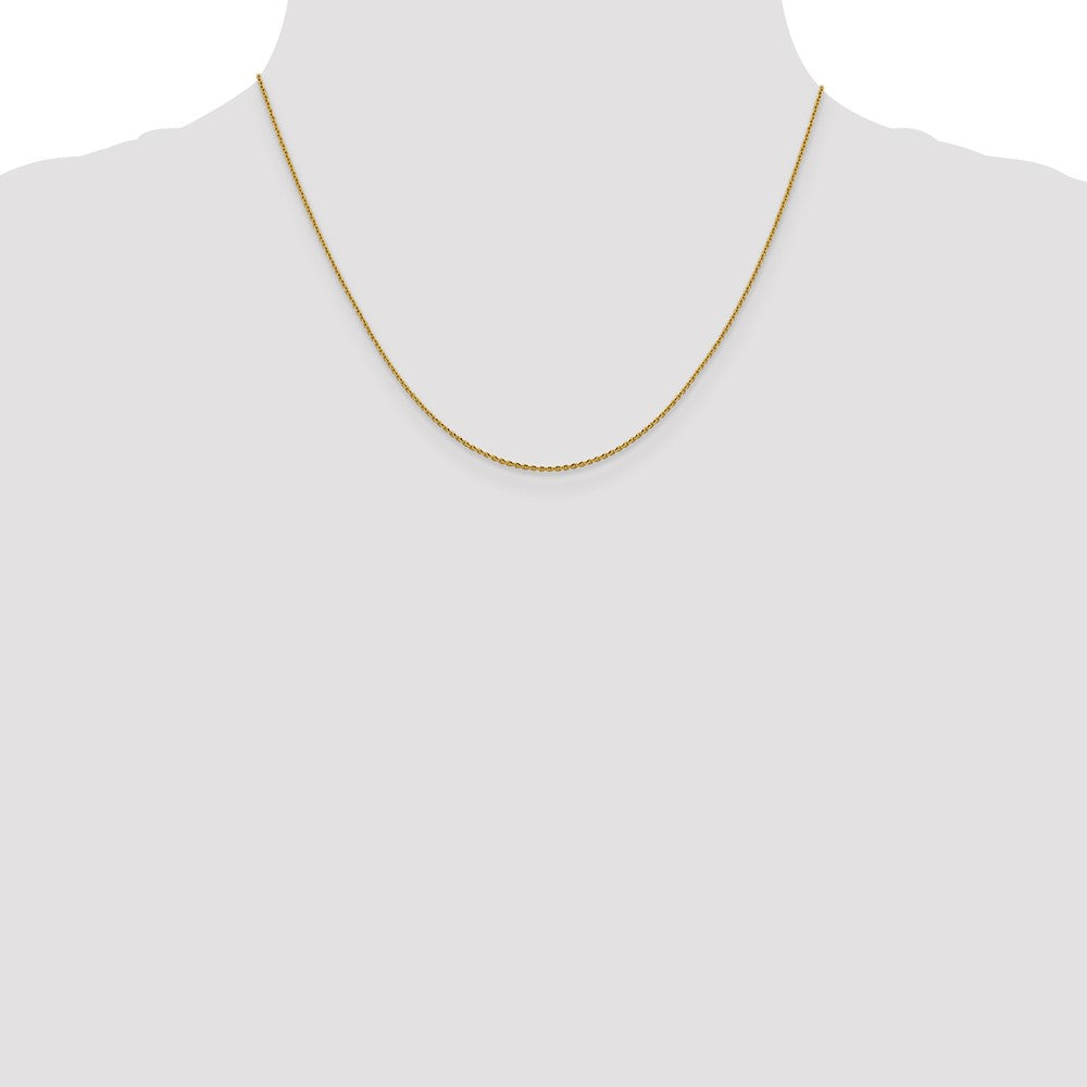 18 Inch 14K 1.15mm D/C Oval Link Chain Necklace