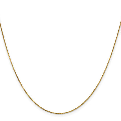18 Inch 14K .9mm D/C Twisted Box Chain Necklace