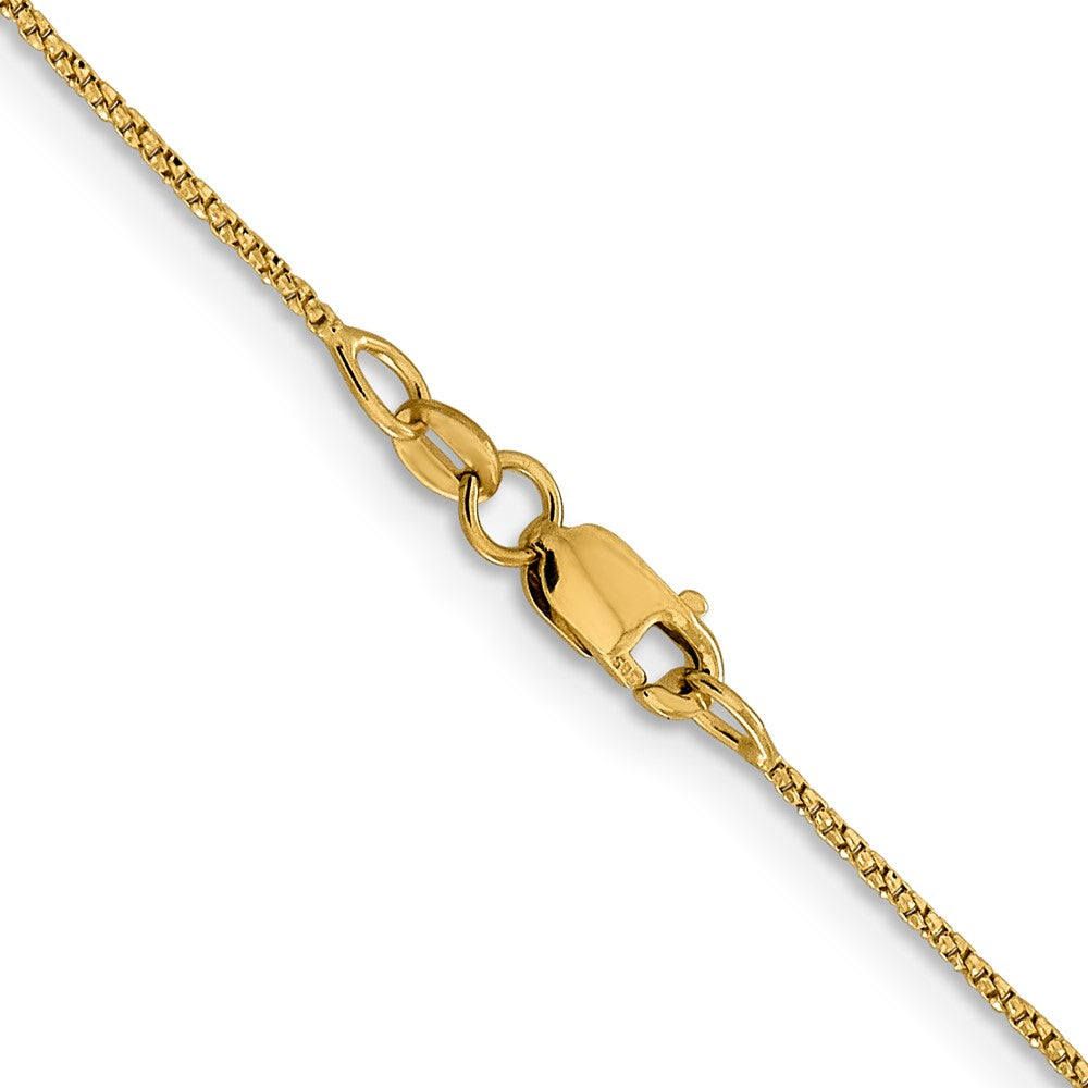 20 Inch 14K .9mm D/C Twisted Box Chain Necklace