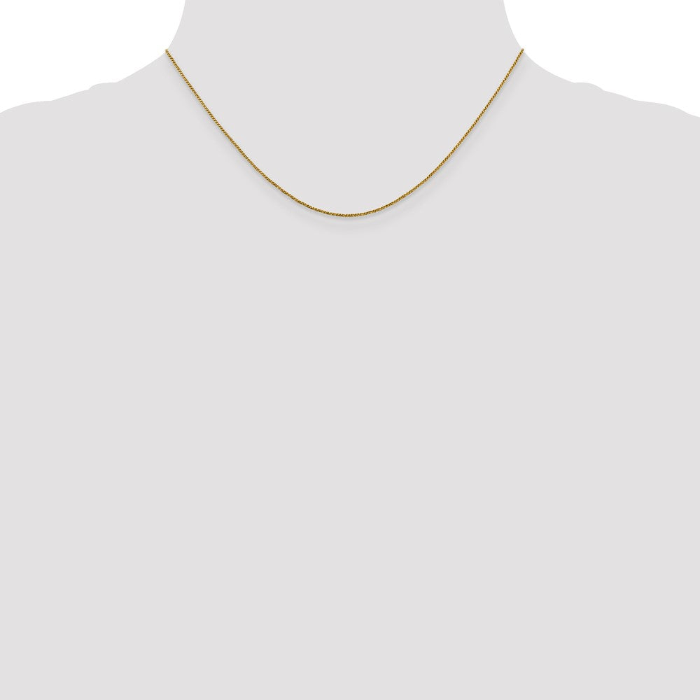 16 Inch 14K .9mm D/C Twisted Box Chain Necklace