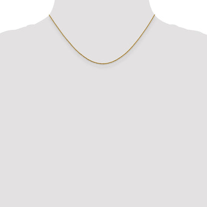 16 Inch 14K .9mm D/C Twisted Box Chain Necklace