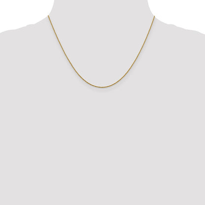 18 Inch 14K .9mm D/C Twisted Box Chain Necklace