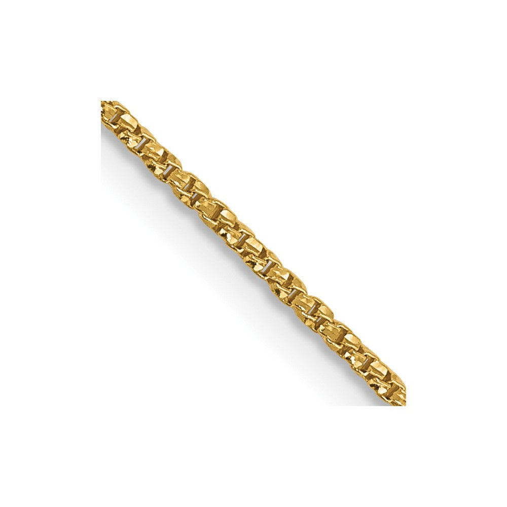 18 Inch 14K .9mm D/C Twisted Box Chain Necklace
