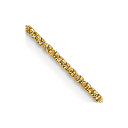 18 Inch 14K .9mm D/C Twisted Box Chain Necklace