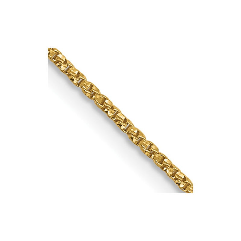 20 Inch 14K .9mm D/C Twisted Box Chain Necklace
