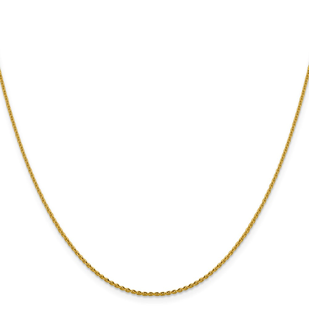 16 Inch 14K 1.40mm D/C Oval Link Chain Necklace
