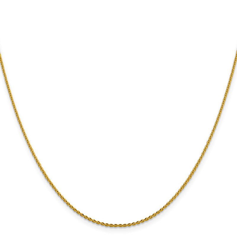 18 Inch 14K 1.40mm D/C Oval Link Chain Necklace