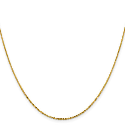 20 Inch 14K 1.40mm D/C Oval Link Chain Necklace