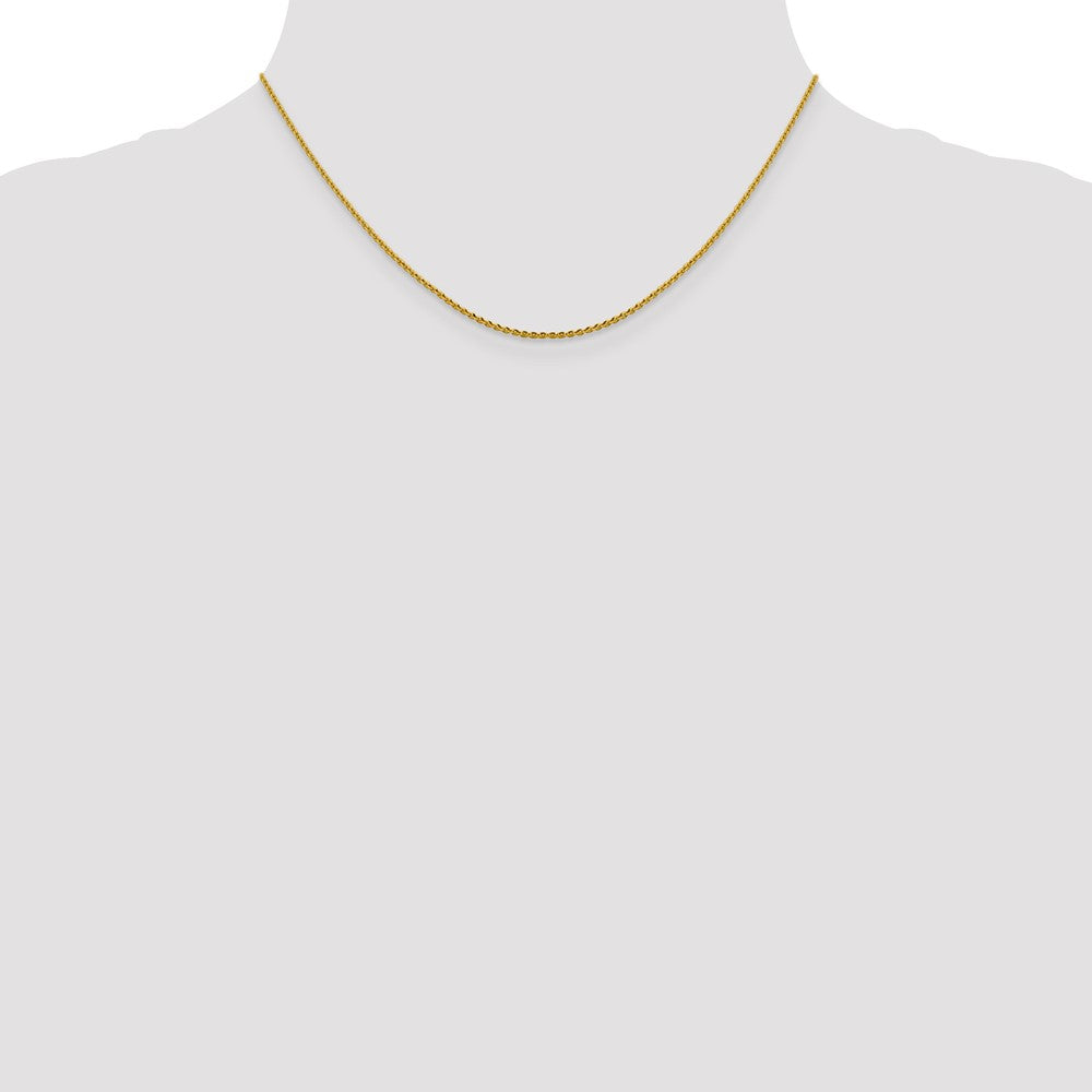 16 Inch 14K 1.40mm D/C Oval Link Chain Necklace