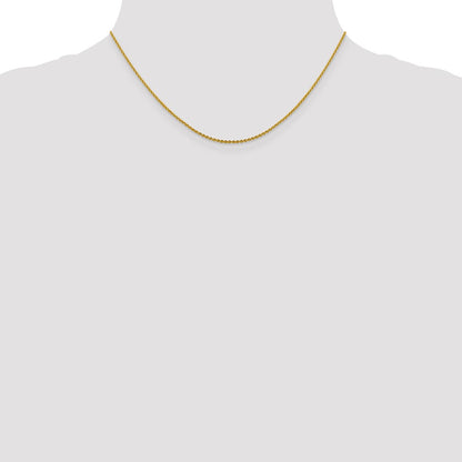 16 Inch 14K 1.40mm D/C Oval Link Chain Necklace