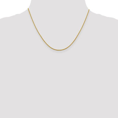 18 Inch 14K 1.40mm D/C Oval Link Chain Necklace