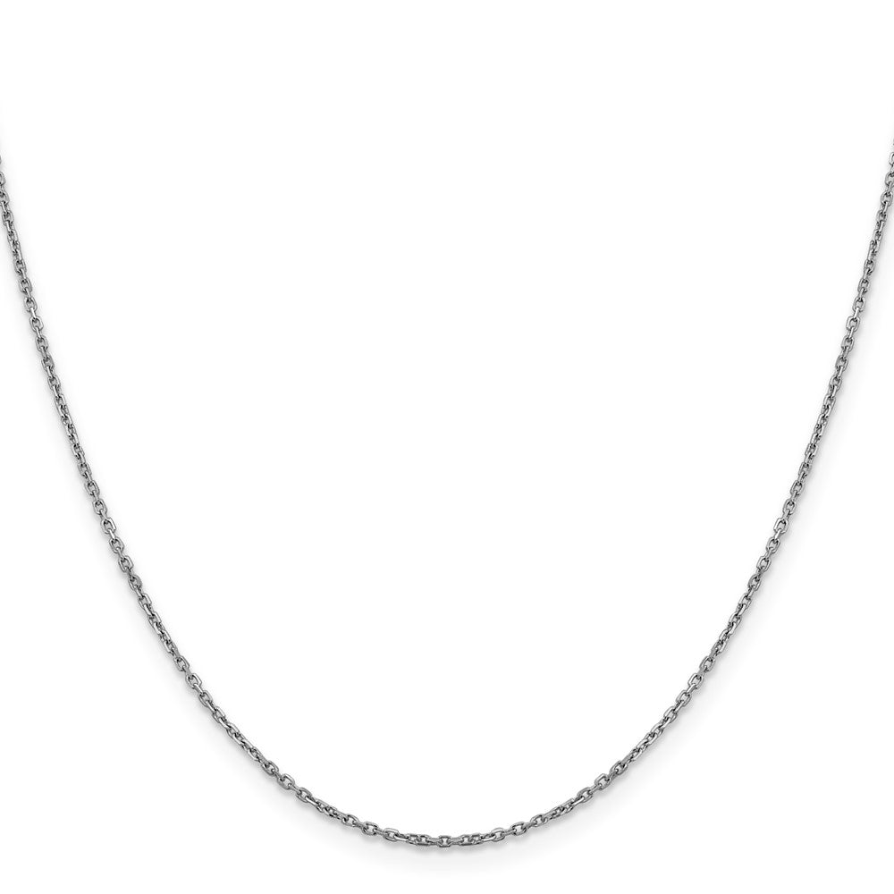 24 Inch 14K White Gold 1.25mm D/C Rolo Chain Necklace