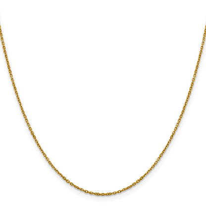18 Inch 14K 1.25mm D/C Rolo Chain Necklace