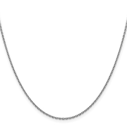 24 Inch 14K White Gold 1.5mm D/C Rolo Chain Necklace