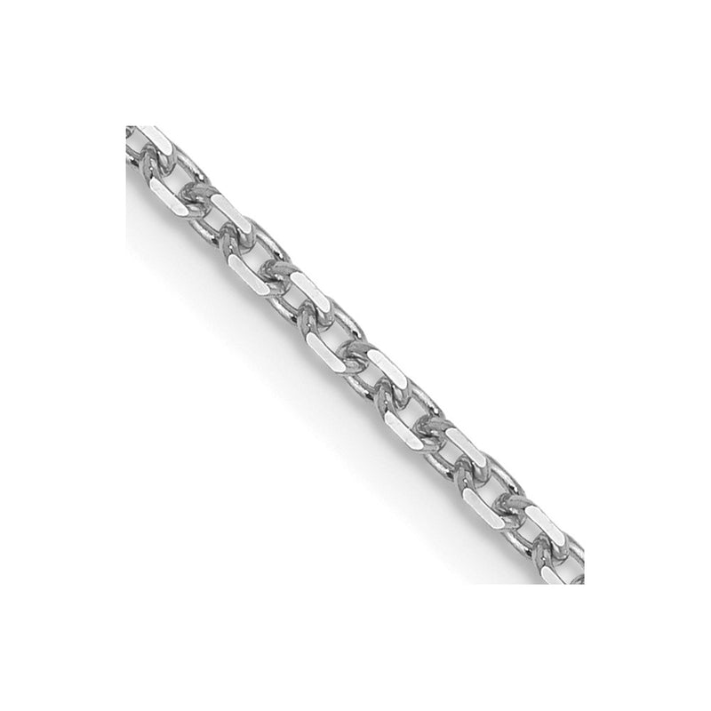 16 Inch 14K White Gold 1.5mm D/C Rolo Chain Necklace