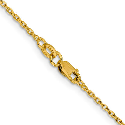 16 Inch 14K 1.5mm D/C Rolo Chain Necklace