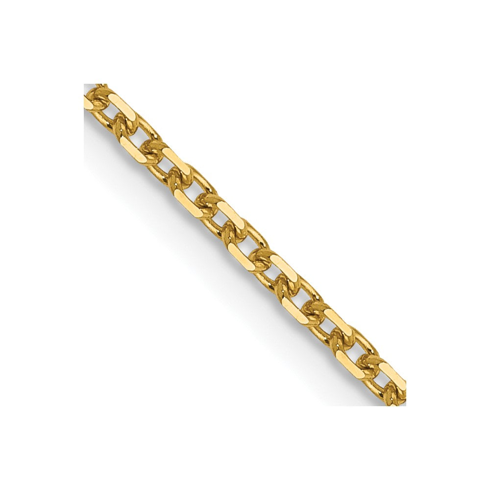 20 Inch 14K 1.5mm D/C Rolo Chain Necklace