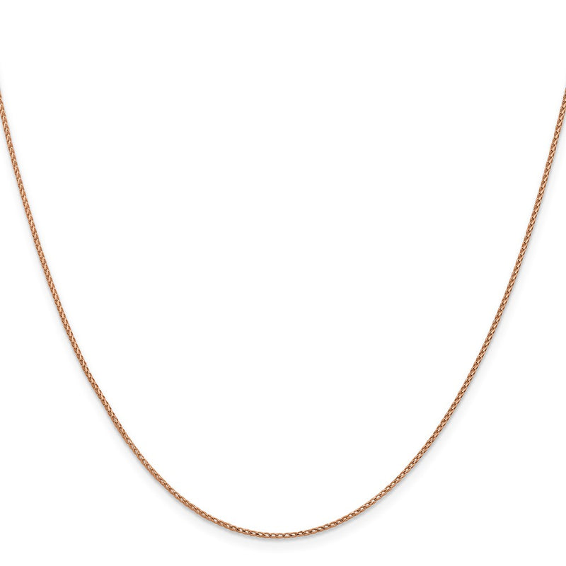 20 Inch 14K Rose Gold 1mm D/C Open Franco Chain Necklace