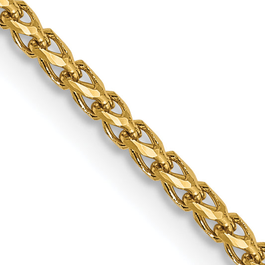 24 Inch 14K 1.4mm D/C Open Franco Chain