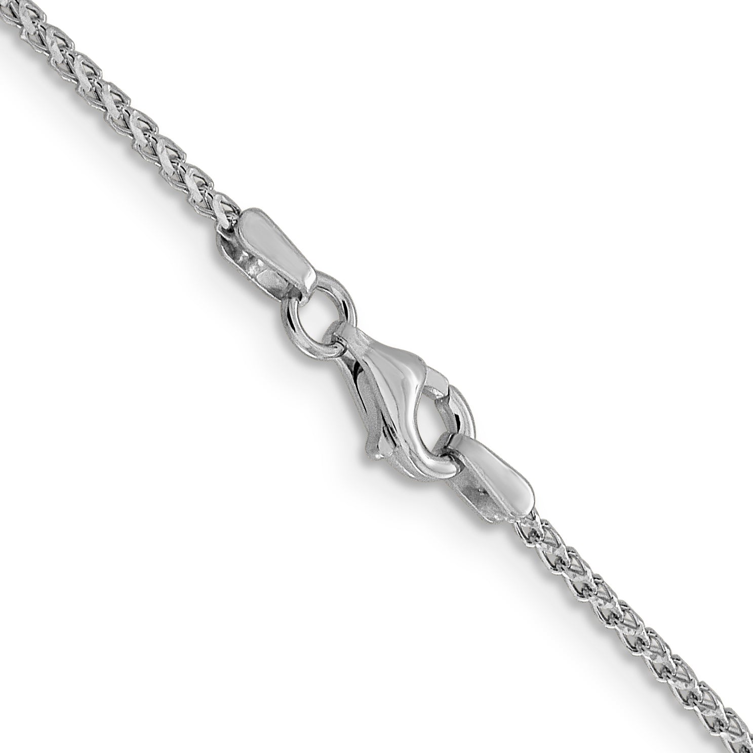 16 Inch 14K White Gold 1.4mm D/C Open Franco Chain