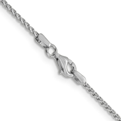 16 Inch 14K White Gold 1.4mm D/C Open Franco Chain