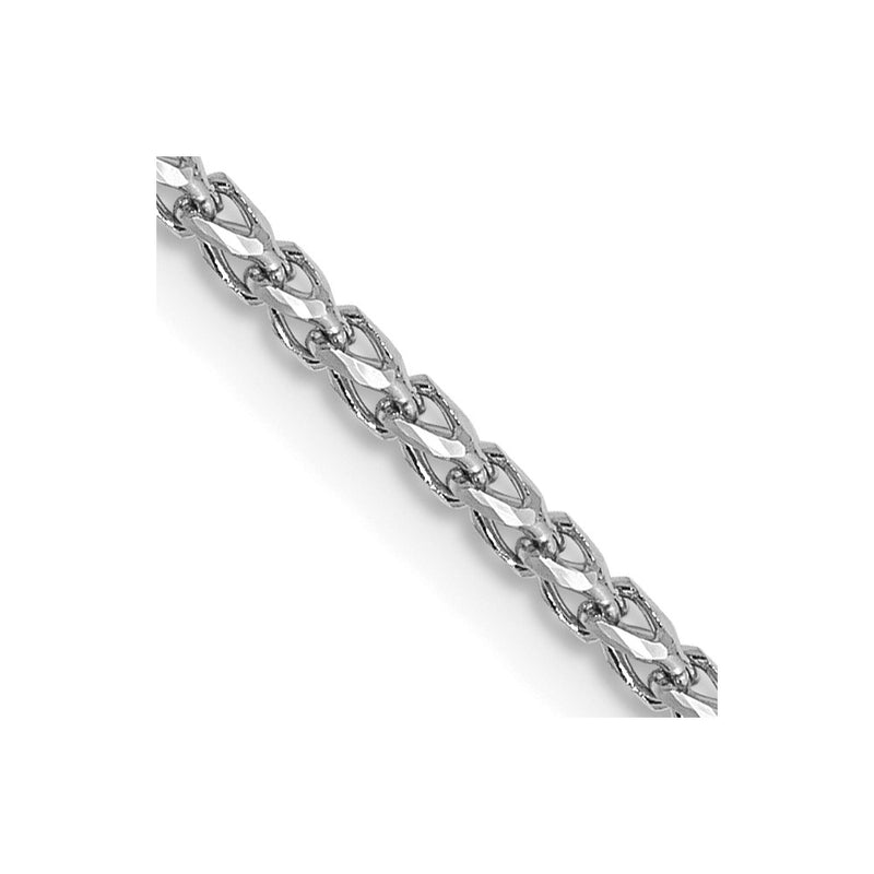 14K White Gold 1.4mm D/C Open Franco Chain Necklace