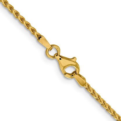 24 Inch 14K 1.6mm D/C Open Franco Chain Necklace