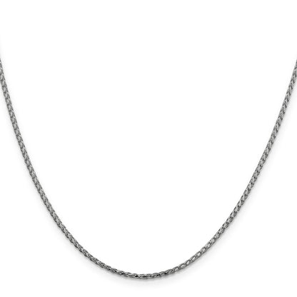 16 Inch 14K White Gold 1.6mm D/C Open Franco Chain
