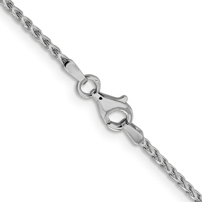 16 Inch 14K White Gold 1.6mm D/C Open Franco Chain