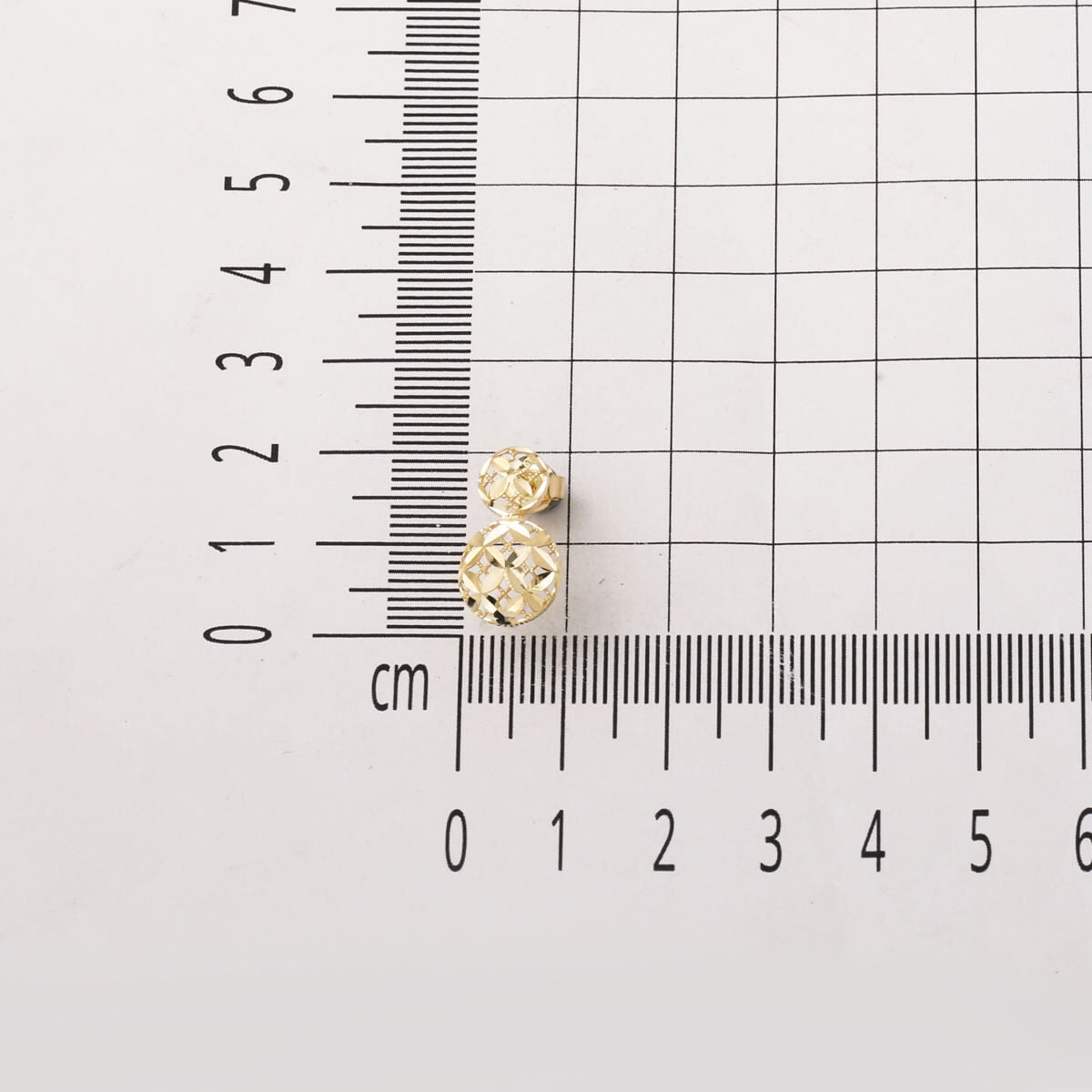 14K Yellow Gold Sphere Sparkling Wedding Set