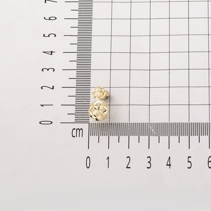 14K Yellow Gold Sphere Sparkling Wedding Set