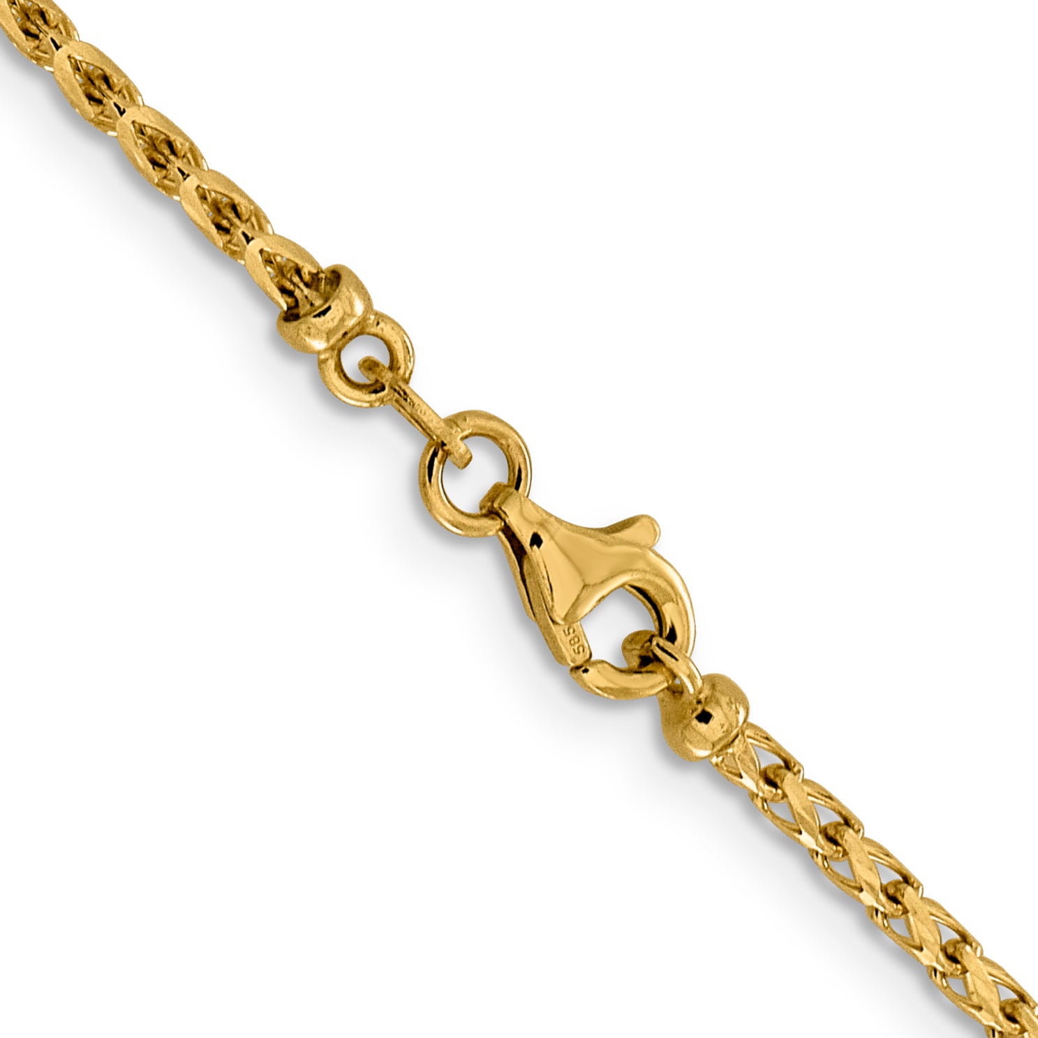 24 Inch 14K 2.1mm D/C Open Franco Chain