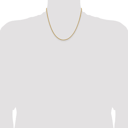 18 Inch 14K 2.1mm D/C Open Franco Chain