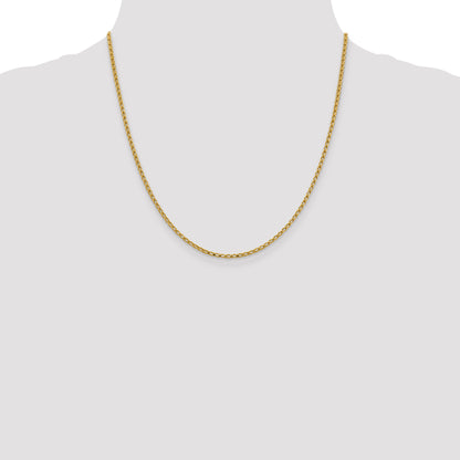 20 Inch 14K 2.1mm D/C Open Franco Chain