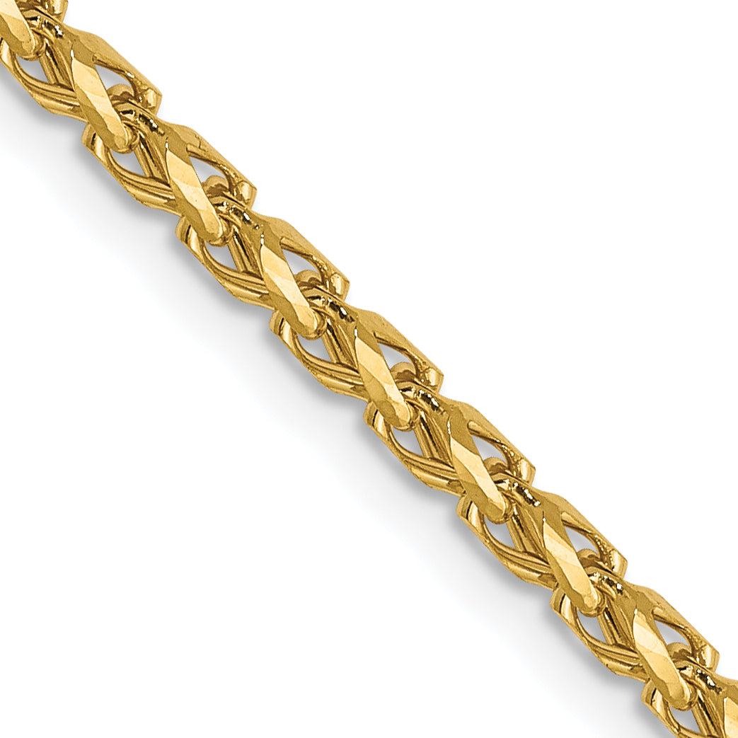 18 Inch 14K 2.1mm D/C Open Franco Chain