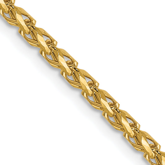 24 Inch 14K 2.1mm D/C Open Franco Chain