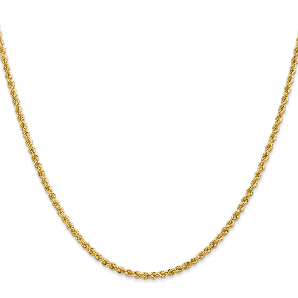 24 Inch 14K 2.25mm Solid Regular Rope Chain Necklace