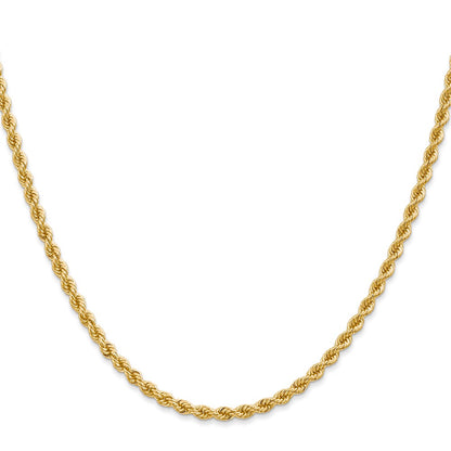 20 Inch 14K 2.75mm Solid Regular Rope Chain Necklace